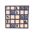 crossword color vector doodle simple icon design