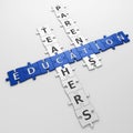 Crossword education Royalty Free Stock Photo