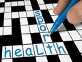 Crossword - health and sport Royalty Free Stock Photo