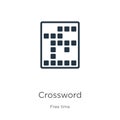 Crossword icon vector. Trendy flat crossword icon from free time collection isolated on white background. Vector illustration can Royalty Free Stock Photo