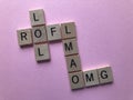 Crossword of internet slang words