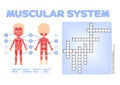 Crossword Puzzle Children Human Muscular System Royalty Free Stock Photo