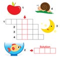 Crossword puzzle for children, part 1 Royalty Free Stock Photo