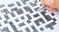Crossword puzzle close-up Royalty Free Stock Photo