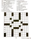 Crossword puzzle page