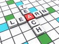 Crossword Series: LEARN TEACH Royalty Free Stock Photo