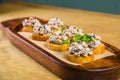Crostini with generalize Royalty Free Stock Photo