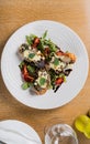 Crostini with sautÃÂ©ed forest mushrooms, garlic, basil and mozzarella.Traditional italian antipasti appetizer Royalty Free Stock Photo