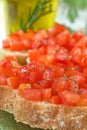 Crostini with tomato Royalty Free Stock Photo