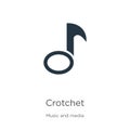 Crotchet icon vector. Trendy flat crotchet icon from music and media collection isolated on white background. Vector illustration