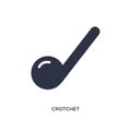 crotchet icon on white background. Simple element illustration from music and media concept