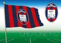 CROTONE, ITALY, YEAR 2017 - Serie A football championship, 2017 flag of the Crotone team