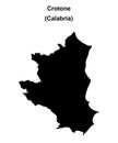 Crotone outline map Royalty Free Stock Photo