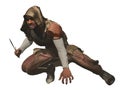 Crouching assassin Royalty Free Stock Photo