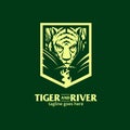 Tiger and river vector illustration Royalty Free Stock Photo