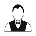 Croupier black simple icon