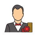 Croupier color icon