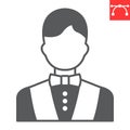 Croupier glyph icon