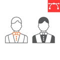 Croupier line and glyph icon