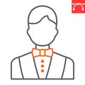 Croupier line icon