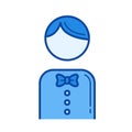 Croupier line icon.