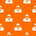 Croupier pattern vector orange