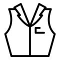 Croupier vest icon, outline style