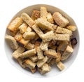 Croutons in a dish Royalty Free Stock Photo