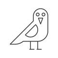 Crow bird, Halloween related icon, outline editable stroke