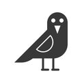 Crow bird, Halloween related icon vector illustration Royalty Free Stock Photo