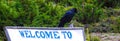 Welcome to the crow sign Royalty Free Stock Photo