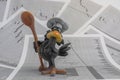 Crow chef as symbols of manipulation in stock trading