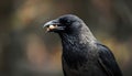 Crow holding nutshell Royalty Free Stock Photo