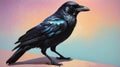 crow illustration highquality image and aes ai generated Royalty Free Stock Photo