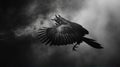 Crow and magic black atmosphere Royalty Free Stock Photo