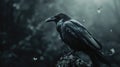 Crow and magic black atmosphere Royalty Free Stock Photo