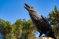 Crow statue in downtown Famagusta.