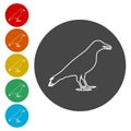 Crow vector illustration design, Crow silhouette Royalty Free Stock Photo