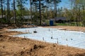 CROW WING CO, MN - 10 MAY 2023: House construction work site