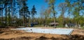 CROW WING CO, MN - 10 MAY 2023: New home construction work site