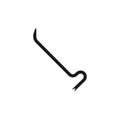 Crowbar iconvektor illustrtation design Royalty Free Stock Photo