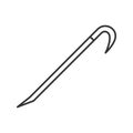 Crowbar linear icon Royalty Free Stock Photo