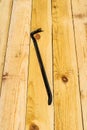 Crowbar on the Planks Royalty Free Stock Photo