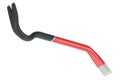 Crowbar, Pry Bar with Angled Chisel End, Forged Steel Construction. 3D rendering