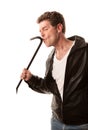 Crowbar Thief Royalty Free Stock Photo
