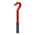 Crowbar tool icon isometric vector. Hand jimmy Royalty Free Stock Photo