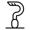 Crowbar tool icon outline vector. Crime steel