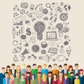 The crowd of abstract people. Royalty Free Stock Photo