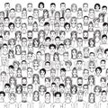 The crowd of abstract people. Royalty Free Stock Photo