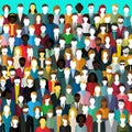 The crowd of abstract people. Royalty Free Stock Photo